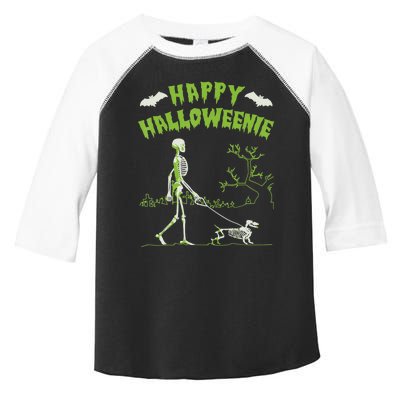 Happy Halloweenie Halloween Skeleton Dachshund Weiner Dogs Toddler Fine Jersey T-Shirt