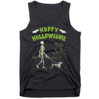 Happy Halloweenie Halloween Skeleton Dachshund Weiner Dogs Tank Top