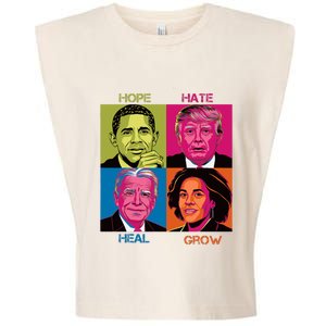 Hope Hate Heal Grow Kamala Harris Cat Ladies For President Garment-Dyed Women's Muscle Tee