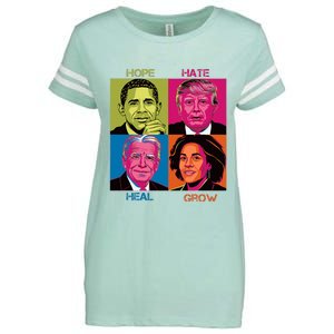 Hope Hate Heal Grow Kamala Harris Cat Ladies For President Enza Ladies Jersey Football T-Shirt