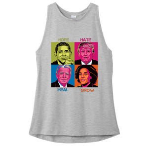 Hope Hate Heal Grow Kamala Harris Cat Ladies For President Ladies PosiCharge Tri-Blend Wicking Tank