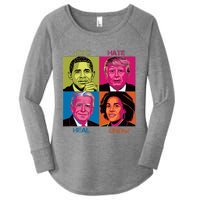 Hope Hate Heal Grow Kamala Harris Cat Ladies For President Women's Perfect Tri Tunic Long Sleeve Shirt