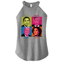 Hope Hate Heal Grow Kamala Harris Cat Ladies For President Women's Perfect Tri Rocker Tank