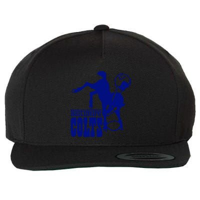 Horse Horseshoe Wool Snapback Cap