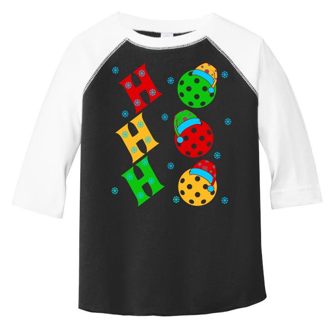 Ho Ho Ho Pickleball Christmas Toddler Fine Jersey T-Shirt