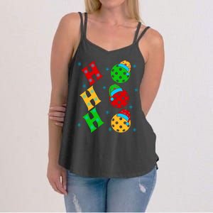 Ho Ho Ho Pickleball Christmas Women's Strappy Tank