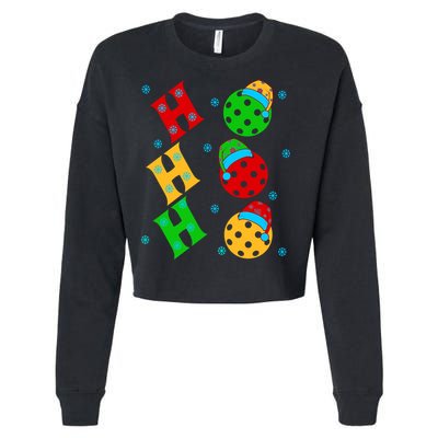 Ho Ho Ho Pickleball Christmas Cropped Pullover Crew