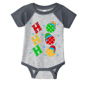 Ho Ho Ho Pickleball Christmas Infant Baby Jersey Bodysuit