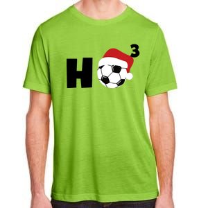 'Ho Ho Ho' Soccer Christmas Adult ChromaSoft Performance T-Shirt