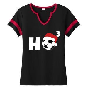 'Ho Ho Ho' Soccer Christmas Ladies Halftime Notch Neck Tee