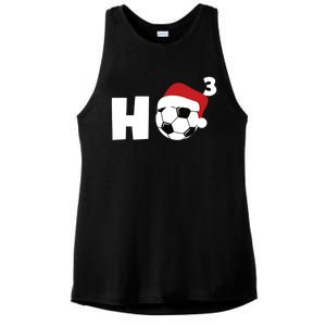 'Ho Ho Ho' Soccer Christmas Ladies PosiCharge Tri-Blend Wicking Tank