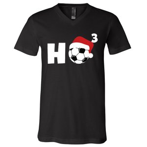 'Ho Ho Ho' Soccer Christmas V-Neck T-Shirt