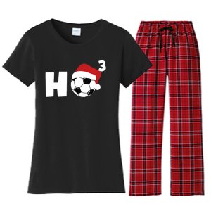 'Ho Ho Ho' Soccer Christmas Women's Flannel Pajama Set