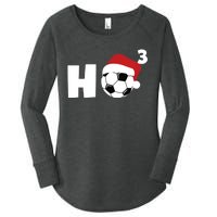 'Ho Ho Ho' Soccer Christmas Women's Perfect Tri Tunic Long Sleeve Shirt