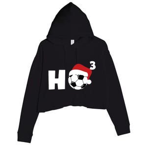 'Ho Ho Ho' Soccer Christmas Crop Fleece Hoodie