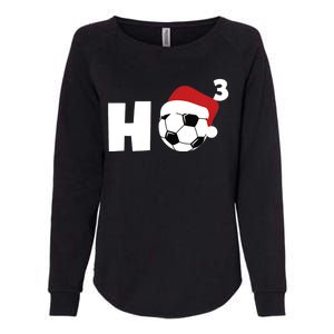 'Ho Ho Ho' Soccer Christmas Womens California Wash Sweatshirt