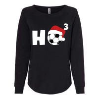 'Ho Ho Ho' Soccer Christmas Womens California Wash Sweatshirt