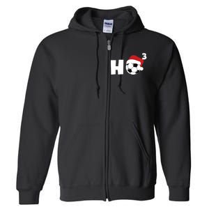 'Ho Ho Ho' Soccer Christmas Full Zip Hoodie