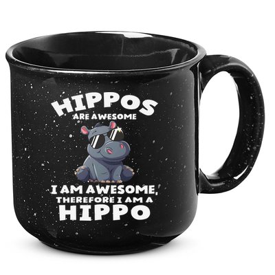 Hippo Hippopotamus Hippos Are Awesome Gifts Cute 15oz Campfire Ceramic Mug