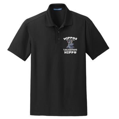 Hippo Hippopotamus Hippos Are Awesome Gifts Cute Dry Zone Grid Polo