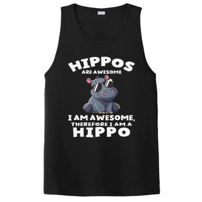 Hippo Hippopotamus Hippos Are Awesome Gifts Cute PosiCharge Competitor Tank