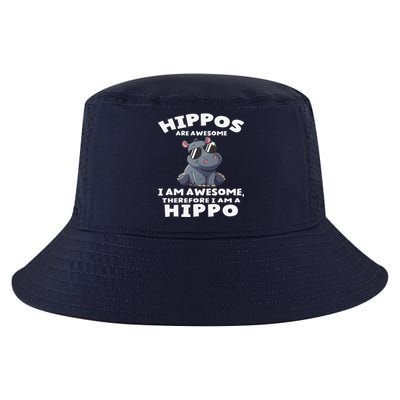 Hippo Hippopotamus Hippos Are Awesome Gifts Cute Cool Comfort Performance Bucket Hat