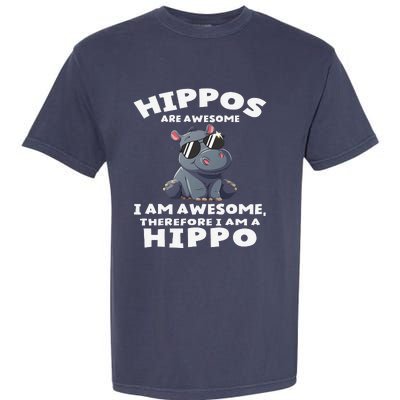 Hippo Hippopotamus Hippos Are Awesome Gifts Cute Garment-Dyed Heavyweight T-Shirt