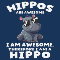 Hippo Hippopotamus Hippos Are Awesome Gifts Cute Drawstring Bag