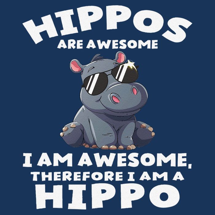 Hippo Hippopotamus Hippos Are Awesome Gifts Cute Drawstring Bag