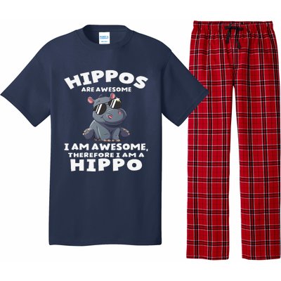 Hippo Hippopotamus Hippos Are Awesome Gifts Cute Pajama Set