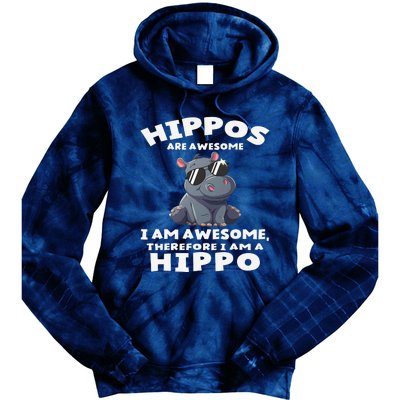 Hippo Hippopotamus Hippos Are Awesome Gifts Cute Tie Dye Hoodie