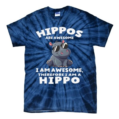 Hippo Hippopotamus Hippos Are Awesome Gifts Cute Tie-Dye T-Shirt