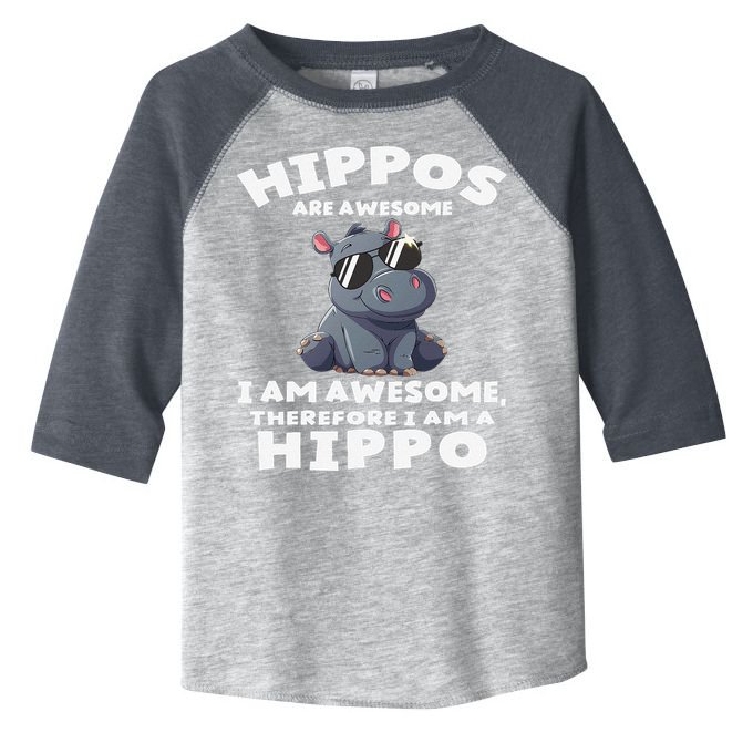 Hippo Hippopotamus Hippos Are Awesome Gifts Cute Toddler Fine Jersey T-Shirt