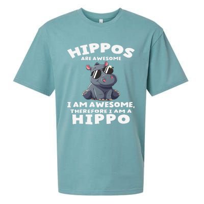 Hippo Hippopotamus Hippos Are Awesome Gifts Cute Sueded Cloud Jersey T-Shirt