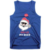 Ho Ho Hold My Beer Funny Christmas Santa Claus Xmas Gift Tank Top