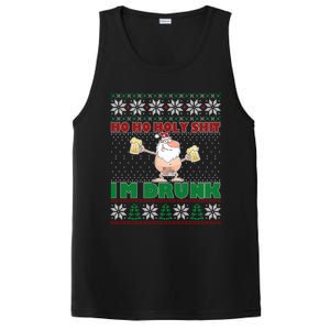 Ho Ho Holy Shit IM Drunk Naked Santa Claus Ugly Christmas Gift PosiCharge Competitor Tank