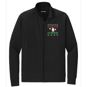 Ho Ho Holy Shit IM Drunk Naked Santa Claus Ugly Christmas Gift Stretch Full-Zip Cadet Jacket