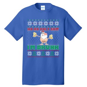 Ho Ho Holy Shit IM Drunk Naked Santa Claus Ugly Christmas Gift Tall T-Shirt