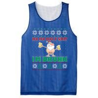 Ho Ho Holy Shit IM Drunk Naked Santa Claus Ugly Christmas Gift Mesh Reversible Basketball Jersey Tank