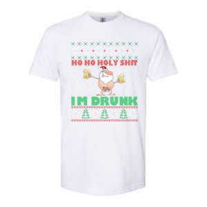 Ho Ho Holy Shit IM Drunk Naked Santa Claus Ugly Christmas Gift Softstyle CVC T-Shirt