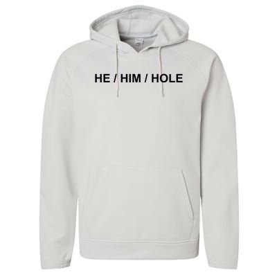 He Him Hole Performance Fleece Hoodie