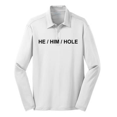 He Him Hole Silk Touch Performance Long Sleeve Polo