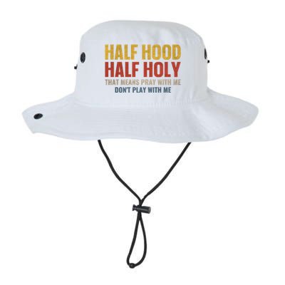 Half Hood Half Holy Pray With Me Don't Play With Me Gift Legacy Cool Fit Booney Bucket Hat