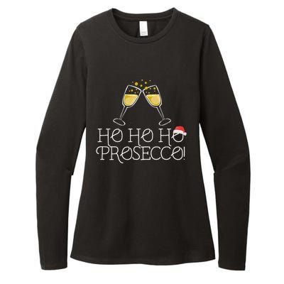 Ho Ho Ho Prosecco Funny Christmas Wine Spirit Holiday Meme Cute Gift Womens CVC Long Sleeve Shirt