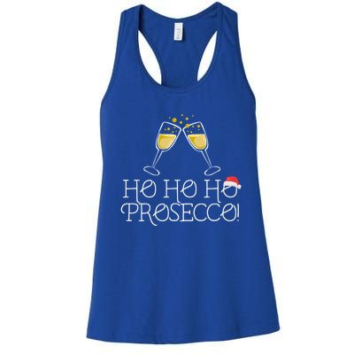 Ho Ho Ho Prosecco Funny Christmas Wine Spirit Holiday Meme Cute Gift Women's Racerback Tank