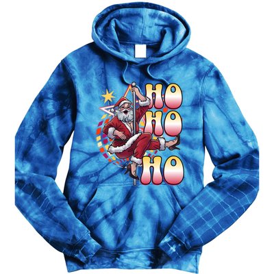 Ho Ho Ho Drag Queen Santa Claus Funny Lgbt Christmas Great Gift Tie Dye Hoodie