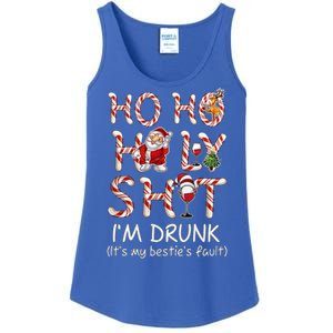 Ho Ho Holy Shit IM Drunk Wine Santa Christmas Gift Ladies Essential Tank