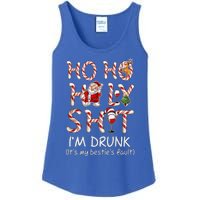 Ho Ho Holy Shit IM Drunk Wine Santa Christmas Gift Ladies Essential Tank