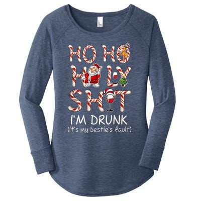 Ho Ho Holy Shit IM Drunk Wine Santa Christmas Gift Women's Perfect Tri Tunic Long Sleeve Shirt