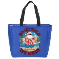 Ho Ho Hold My Beer Beach Santa Funny Christmas Great Gift Zip Tote Bag